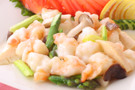大海老と彩り野菜のクミン塩炒め　1,980円
